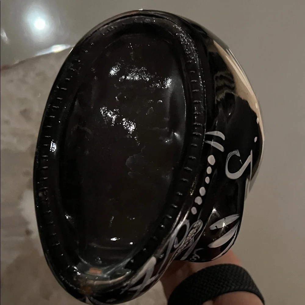 KAI TEQUILA Large Skull Bottle Decorative Black and White Day of the Dead - Picture 4 of 7